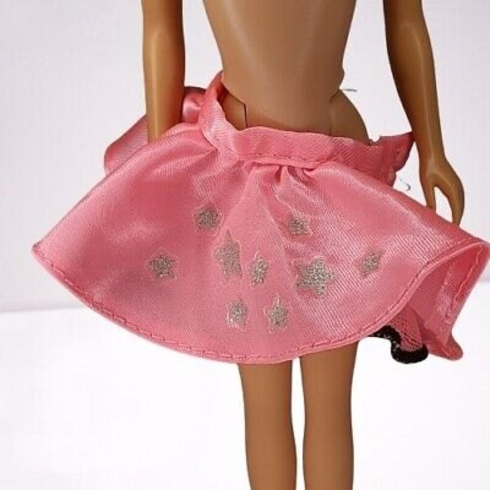 vtg 1987 Mattel Barbie #5893 Teen Fun Cheerleader SKIPPER Reversible skirt pink